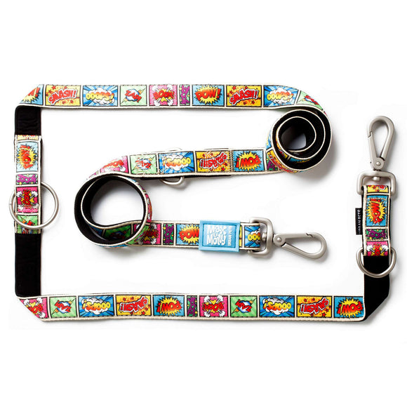 Max&Molly Multi-Leash Comic – Adjustable 200cm Dog Leash with Fun Pattern, Medium Size
