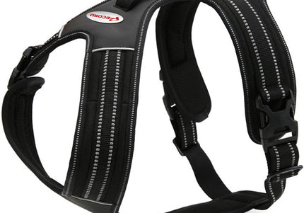 Record Action Alpi Harness Black – Comfortable Reflective Dog Harness, XL Size, Secure Fit