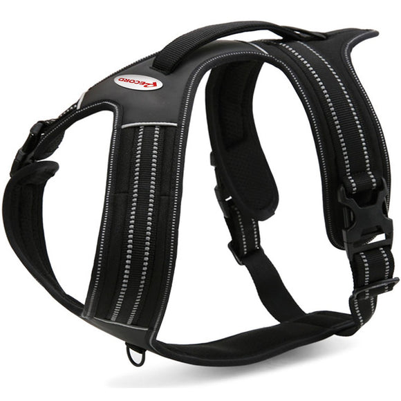 Record Action Alpi Harness Black – Comfortable Reflective Dog Harness, XL Size, Secure Fit