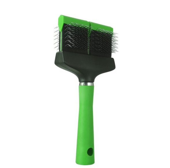 Tritra Flexible Slicer L Soft Double-Sided Brush – Large, Gentle Detangling and Frizz Control