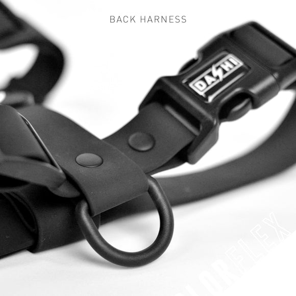 Dashi Colorflex Back Harness Black – Adjustable Waterproof Guard Harness, Large Size, Durable Design