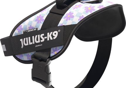 Julius-K9 IDC Powerharness Cartoon – Reflective Floral Dog Harness, Comfortable Fit Design