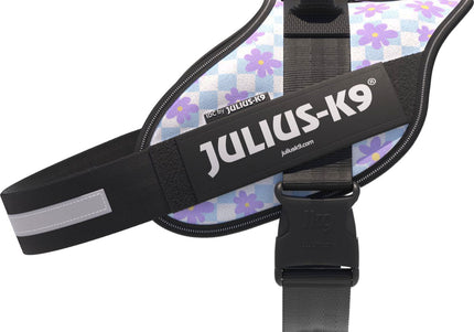 Julius-K9 IDC Powerharness Cartoon – Reflective Floral Dog Harness, Comfortable Fit Design