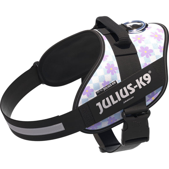 Julius-K9 IDC Powerharness Cartoon – Reflective Floral Dog Harness, Comfortable Fit Design