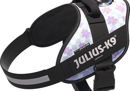 Julius-K9 IDC Powerharness Cartoon – Reflective Floral Dog Harness, Comfortable Fit Design