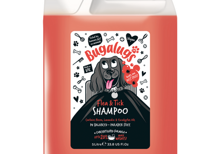 Bugalugs Flea & Tick Shampoo – Neem Oil Formula, 5L, Fast-Acting Pest Protection