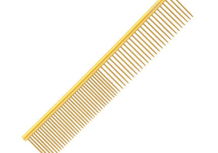So Posh Metal Comb Classic 19cm – Gold Grooming Comb with Mixed 50/50 Pins
