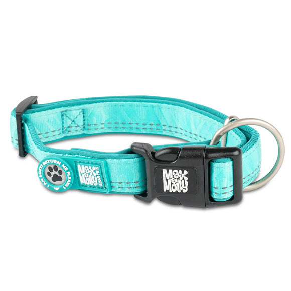 Max&Molly GOTCHA! Smart ID Matrix 2.0 Turquoise Collar – QR Tag, Adjustable, Small Size