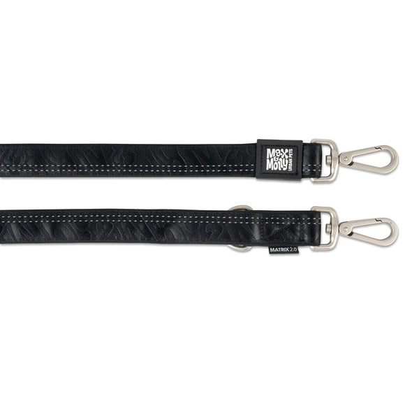 Max&Molly Matrix 2.0 Multi-Function Leash – Reflective, Detachable, Black, Medium Size