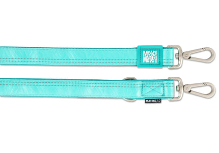 Max&Molly Matrix 2.0 Multi-Function Leash – Reflective, Detachable, Turquoise, Large Size