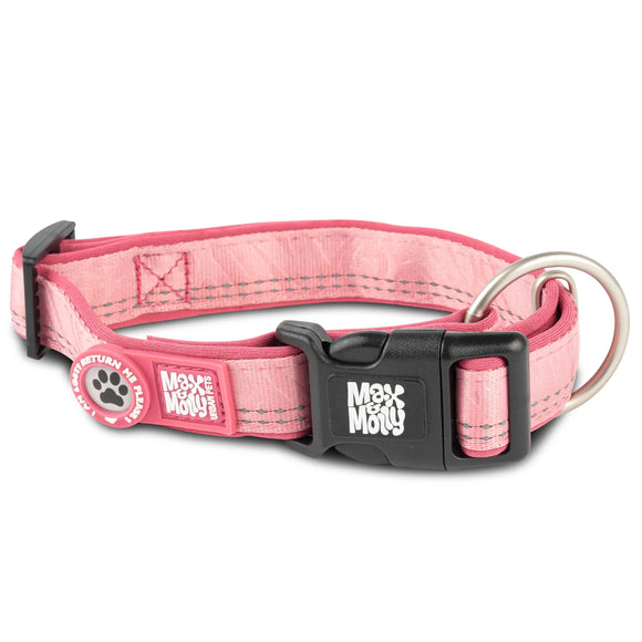 Max&Molly GOTCHA! Smart ID Matrix 2.0 Collar – QR-Enabled Dog Collar, Pastel Pink, XS, Lightweight Design
