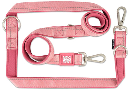 Max&Molly Matrix 2.0 Multi-Function Leash – Detachable, Reflective, Pastel Pink, Large Size