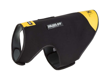 Julius-K9 IDC Neoprene Dog Jacket – Black and Yellow, Lightweight Thermal Protection