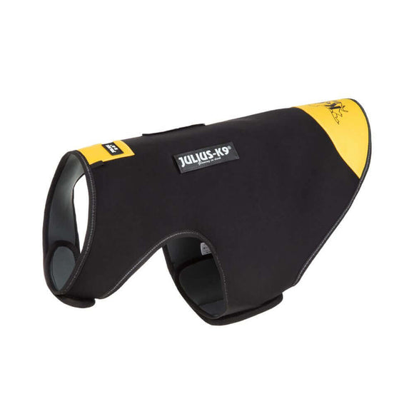 Julius-K9 IDC Neoprene Dog Jacket – Black and Yellow, Lightweight Thermal Protection