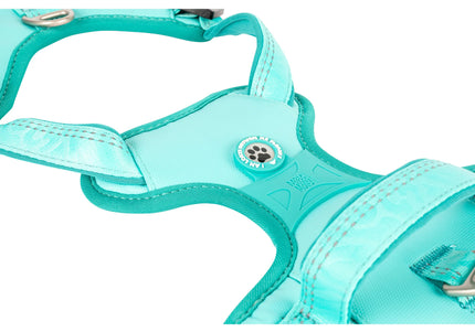 Max&Molly Matrix 2.0 Sport Harness – Adjustable Turquoise Dog Harness with QR ID, Medium