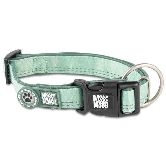 Max&Molly GOTCHA! Smart ID Matrix 2.0 Collar Jade – Mint QR Tag, Adjustable, Size Small