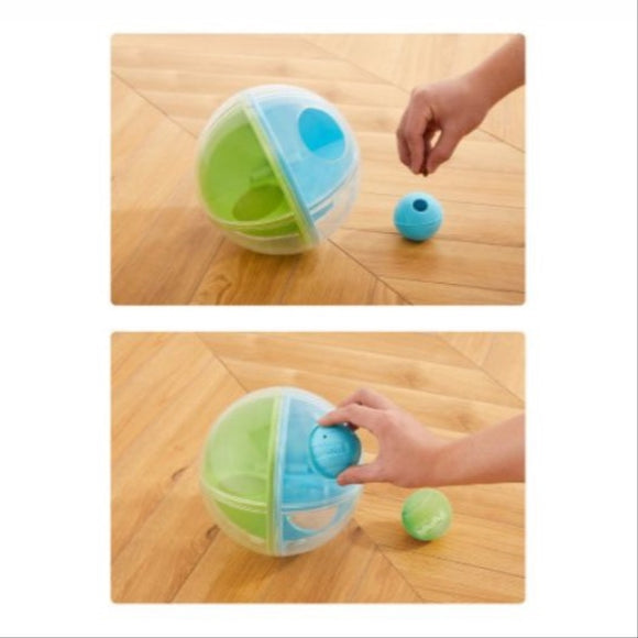 Nina Ottosson A-Maze Ball Level 2 – Interactive Treat Puzzle Ball with Internal Maze Design