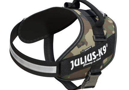 Julius-K9 IDC Powerharness Camouflage – Premium Adjustable Harness, Camo Khaki, Durable Design
