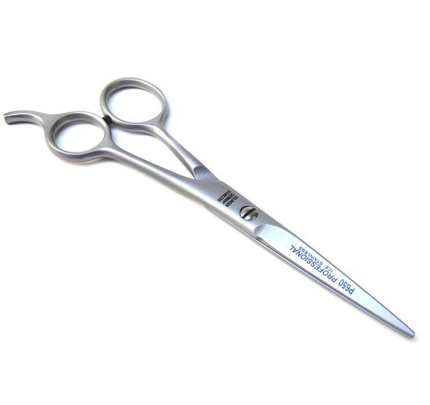 Witte Professional P650 Straight Grooming Scissors – 6" Blade, Hook Handle, Micro-Grind Edge