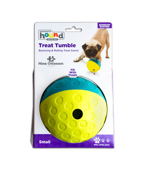 Nina Ottosson Treat Tumble Logic Toy – Interactive 11cm Treat Ball, Beginner Level 1