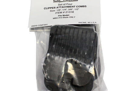 Andis Snap-On Blade Attachments Set – 4 Durable Plastic No. 10 Combs for Clippers