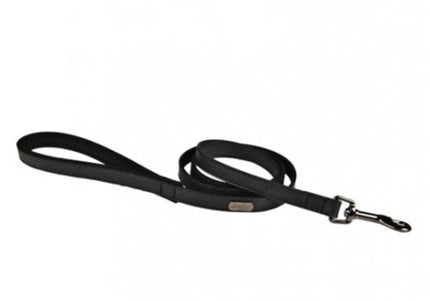 Doogy Classic Eco-Leather Leash Black – Medium Size, Durable and Comfortable Design