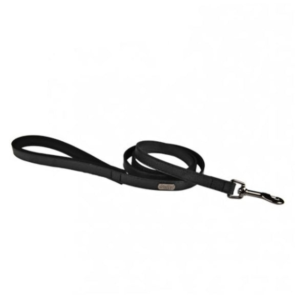 Doogy Classic Eco-Leather Leash Black – Medium Size, Durable and Comfortable Design