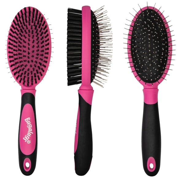 Bugalugs 2in1 Grooming Brush – Double-Sided Detangling and Smoothing Tool