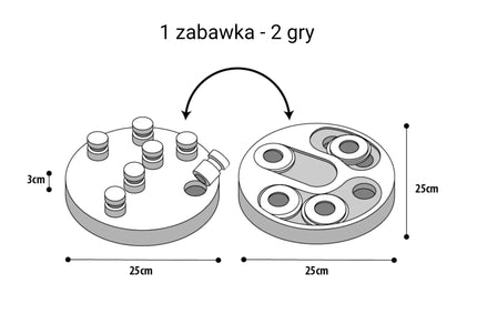 Flamingo Braintrain Penny 2in1 Double-Sided Puzzle Toy – Interactive Enrichment, 32cm