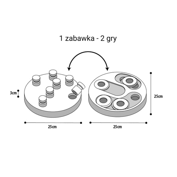 Flamingo Braintrain Penny 2in1 Double-Sided Puzzle Toy – Interactive Enrichment, 32cm