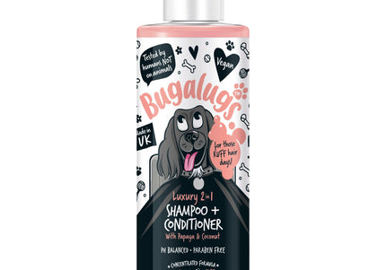 Bugalugs Luxury 2in1 Papaya & Coconut Shampoo – Conditioning Cleanser, Nourishing Formula, 250ml