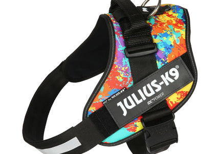 Julius-K9 IDC Powerharness Crazy – High-Quality Adjustable Harness, Vibrant Pattern Design