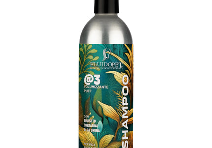 FluidoPet EcoPet @3 Volumizing Shampoo – Concentrated 1:20 Formula, 500ml, Enhances Coat Volume