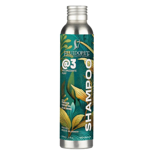 FluidoPet EcoPet @3 Volumizing Shampoo – Concentrated 1:20 Formula, 150ml, Enhances Coat Fullness