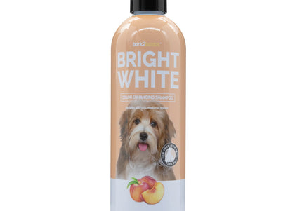 Bark2Basics Bright White Color Enhancing Shampoo – 473ml, Gentle Whitening Formula, Vibrant Coat Care