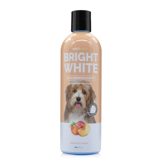 Bark2Basics Bright White Color Enhancing Shampoo – 473ml, Gentle Whitening Formula, Vibrant Coat Care