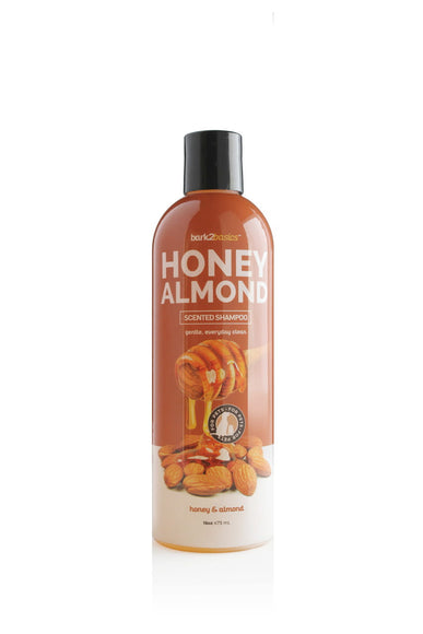 Bark2Basics Honey & Almond Shampoo – Gently Cleansing Nourishing Formula, 473ml Bottle