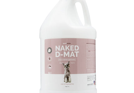 Bark2Basics Naked D-Mat Conditioner – Fragrance-Free Moisturizing Detangler, 3.79L, Multifunctional Formula