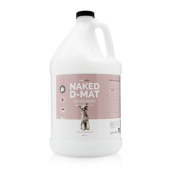 Bark2Basics Naked D-Mat Conditioner – Fragrance-Free Moisturizing Detangler, 3.79L, Multifunctional Formula