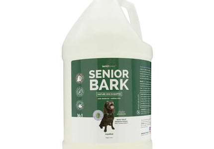 Bark2Basics Senior Bark Shampoo – Soothing Antibacterial Formula, 3.79L for Mature Coats