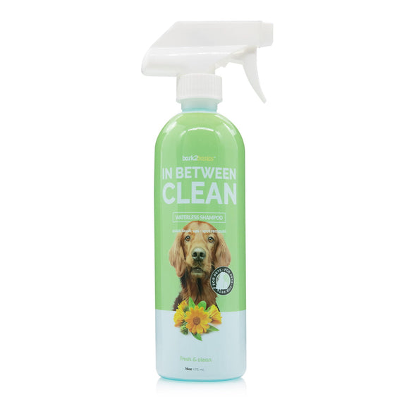 Bark2Basics In Between Clean Waterless Shampoo – Dry Spray Formula, 473ml, Fast-Acting Freshness