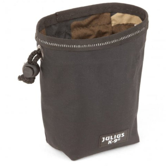 Julius-K9 Treat Bag – Black Portable Training Pouch with Secure Closure and Clip