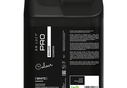 Dr. Lucy Pro White Coat Shampoo – Brightening Formula, 5L Bottle with Free Pump