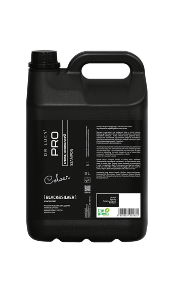 Dr. Lucy Pro Black & Silver Shampoo – Color-Enhancing Formula for Dark Coats, 5L with Pump