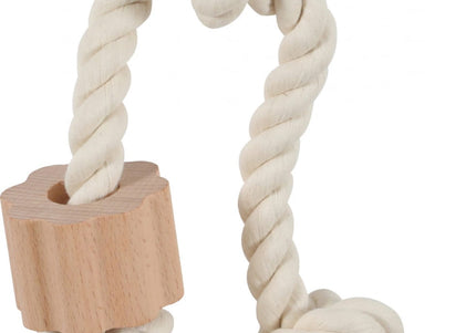 Zolux Wild Rope Toy – Three-Knot Design with Wooden Disc, Durable 24.5cm
