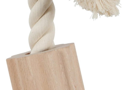 Zolux Wild Giant Rope Toy – Durable 45cm Play Rope with Wooden Disc Attachment