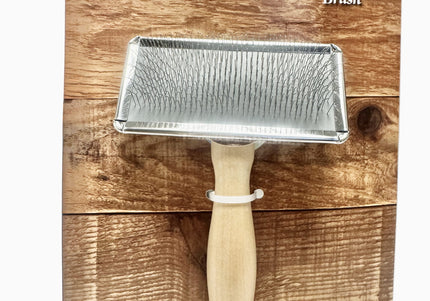 Bymilo Small Soft Slicker Brush – Gentle Bristles, Compact Design for Delicate Coats