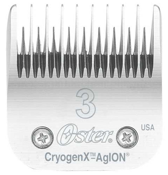 Oster Cryogen-X No. 3 Blade – 13mm Stainless Steel, Durable Edge for Curly Coats