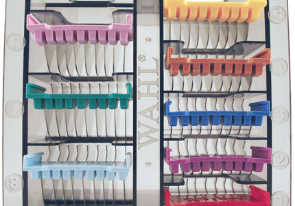 Moser/Wahl Stainless Steel Clipper Attachment Combs Set of 8 with Storage Case