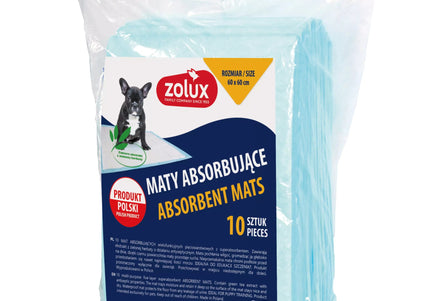 Zolux Absorbent Training Mats 60x60cm – Leak-Proof Design, 10 Pack